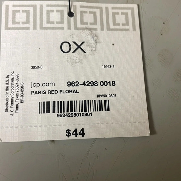 NWT Liz clairbourne woman size OX red&white top - Picture 7 of 7